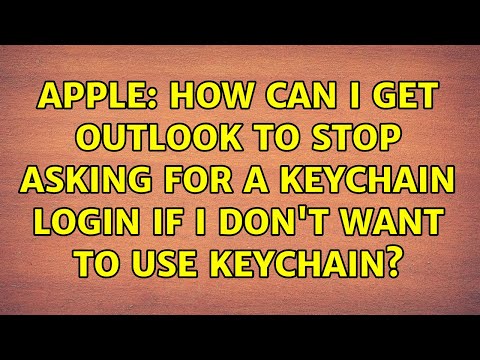 mac keeps asking for keychain password outlook
